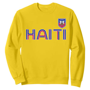 Haiti Flag Crest Sweatshirt Haitian Pride National Heritage Patriotic Graphic