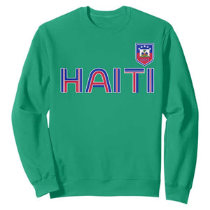 Haiti Flag Crest Sweatshirt Haitian Pride National Heritage Patriotic Graphic