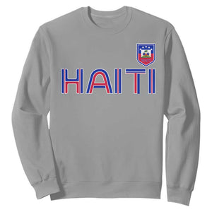 Haiti Flag Crest Sweatshirt Haitian Pride National Heritage Patriotic Graphic