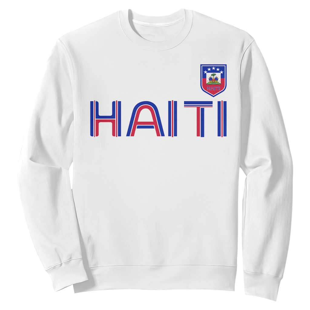 Haiti Flag Crest Sweatshirt Haitian Pride National Heritage Patriotic Graphic