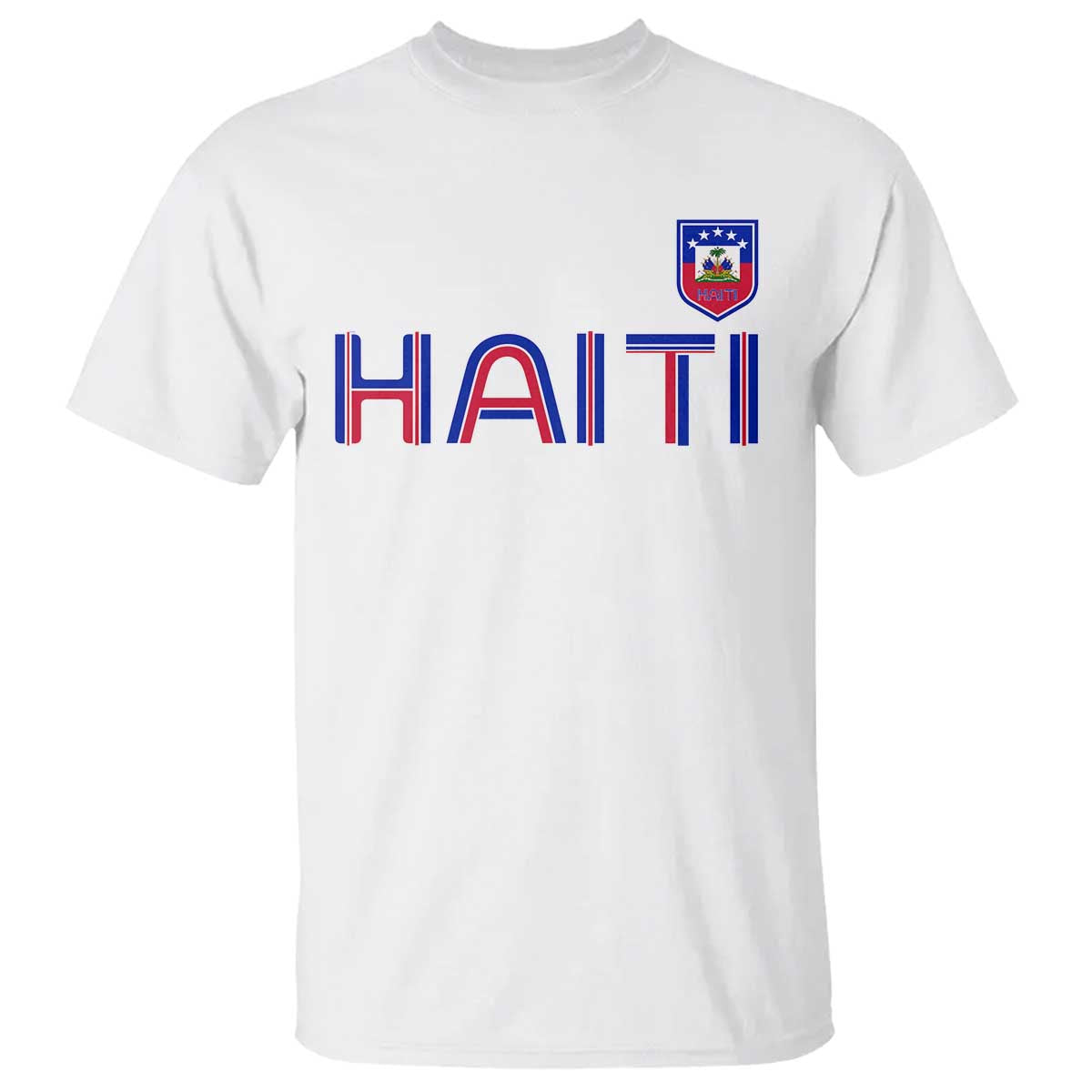 Haiti Flag Crest T Shirt Haitian Pride National Heritage Patriotic Graphic TS10 White Print Your Wear