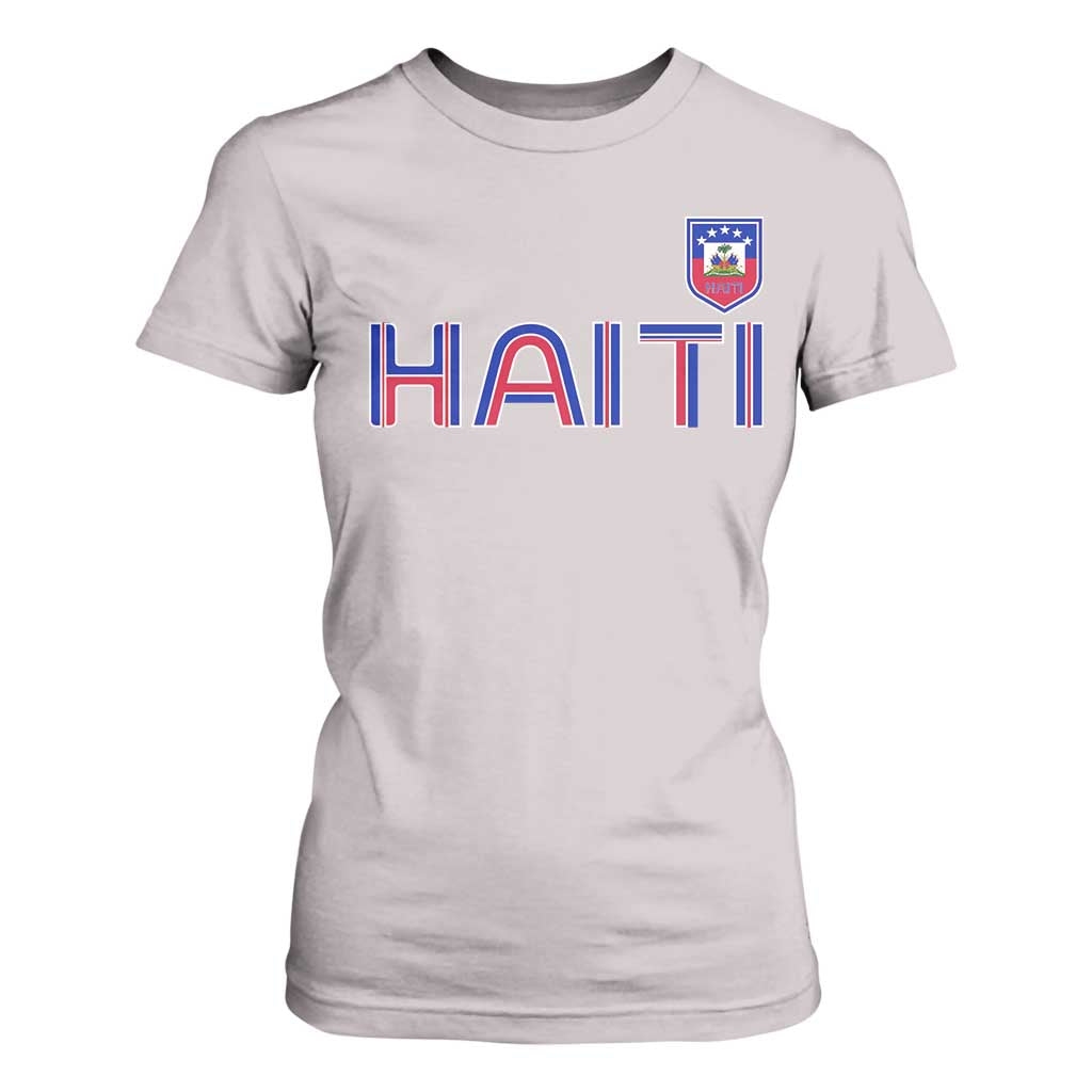 Haiti Flag Crest T Shirt For Women Haitian Pride National Heritage Patriotic Graphic