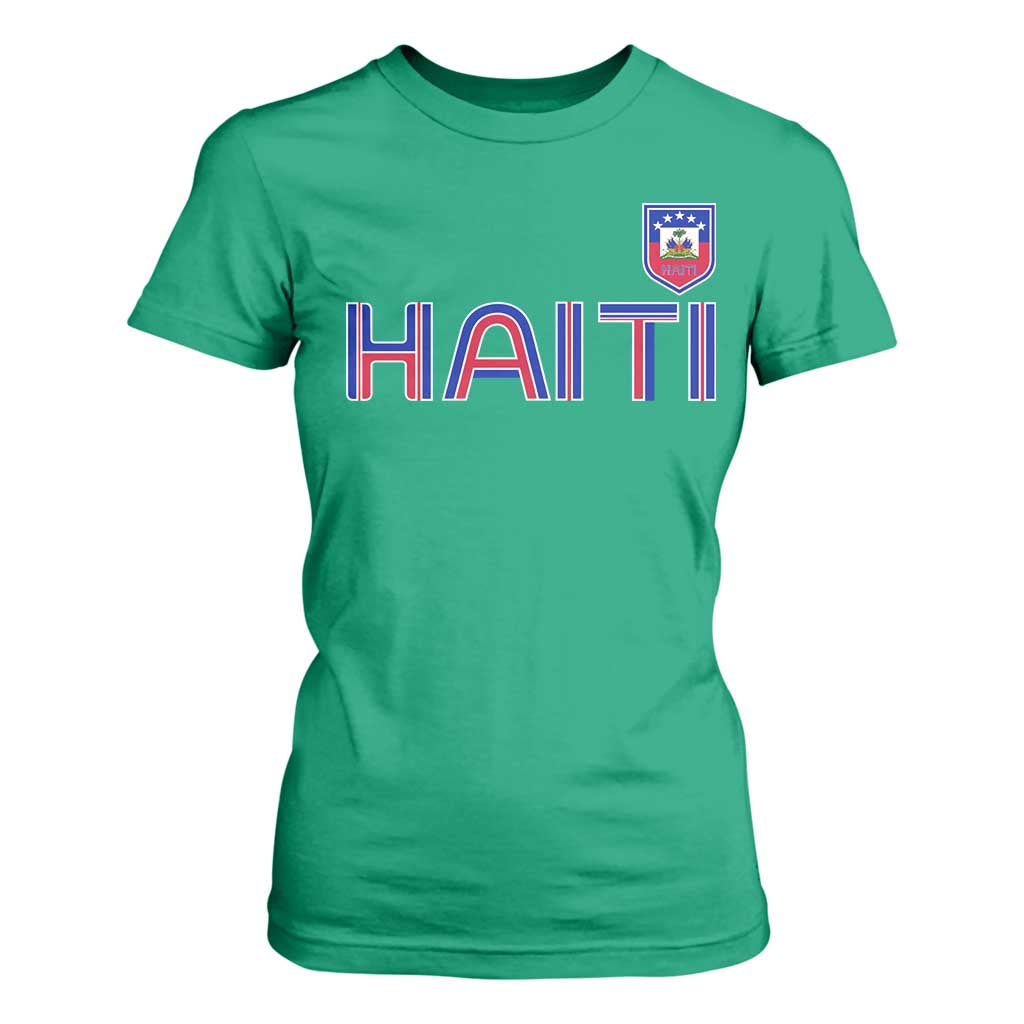 Haiti Flag Crest T Shirt For Women Haitian Pride National Heritage Patriotic Graphic