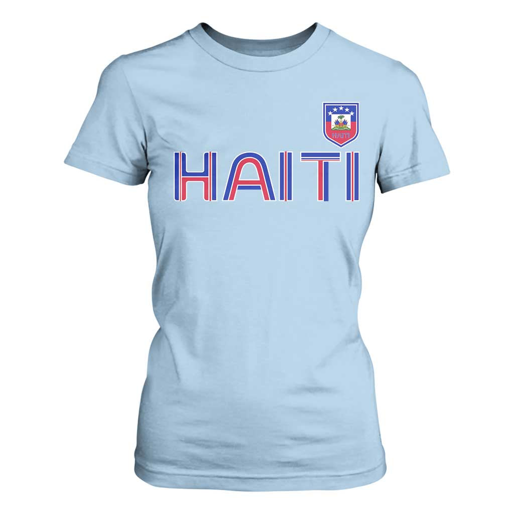 Haiti Flag Crest T Shirt For Women Haitian Pride National Heritage Patriotic Graphic