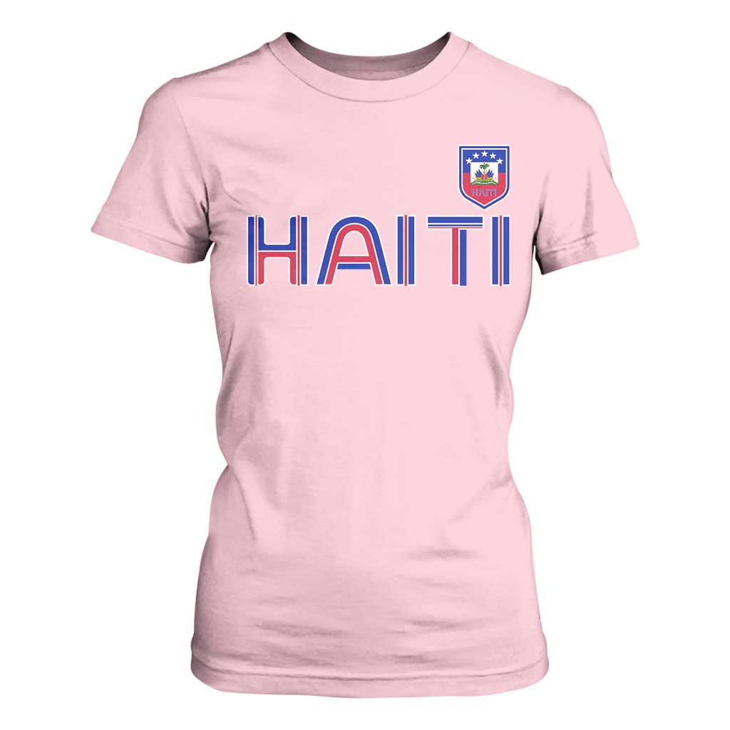 Haiti Flag Crest T Shirt For Women Haitian Pride National Heritage Patriotic Graphic