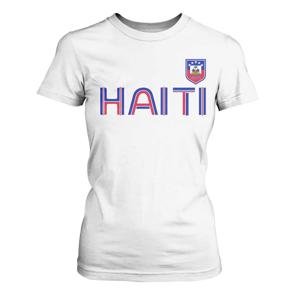 Haiti Flag Crest T Shirt For Women Haitian Pride National Heritage Patriotic Graphic