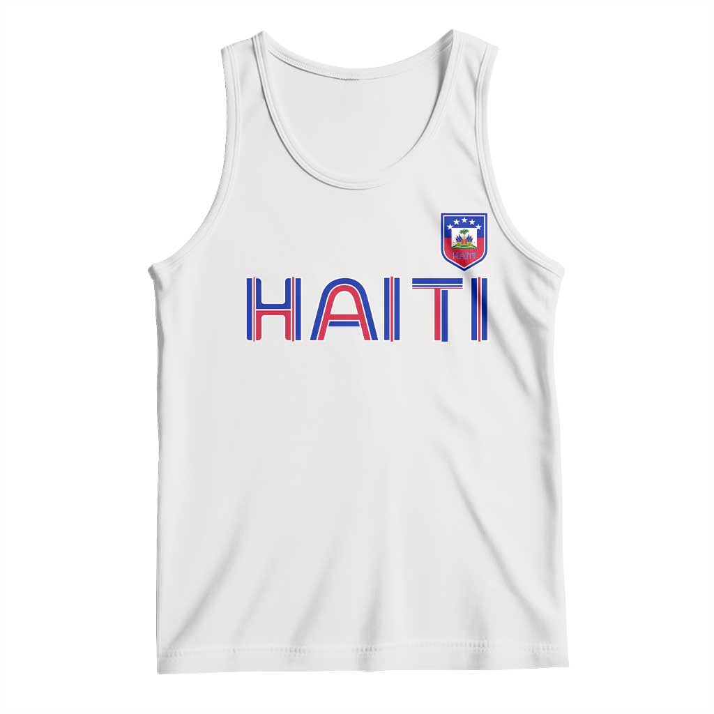 Haiti Flag Crest Tank Top Haitian Pride National Heritage Patriotic Graphic TS10 White Print Your Wear