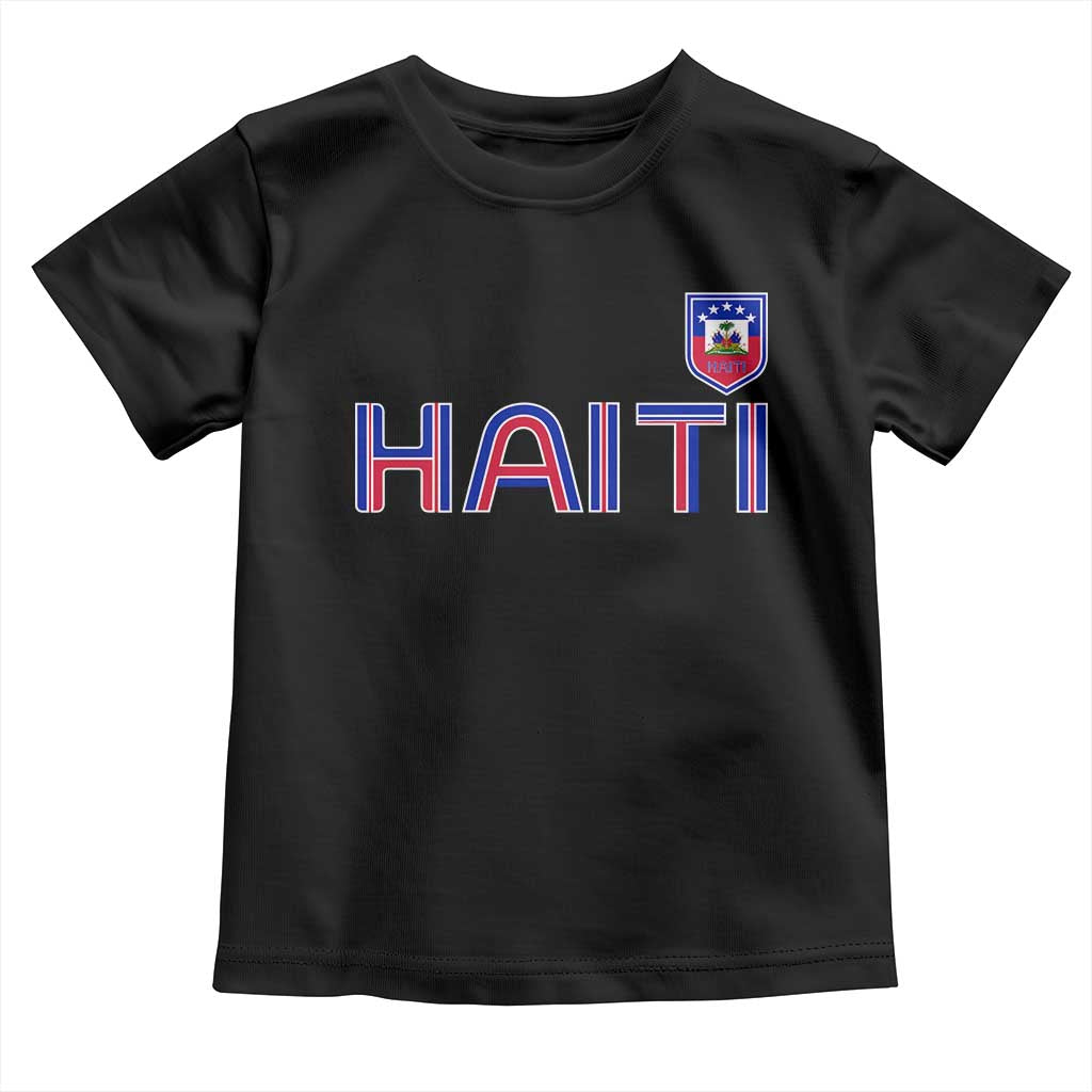 Haiti Flag Crest Toddler T Shirt Haitian Pride National Heritage Patriotic Graphic