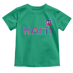 Haiti Flag Crest Toddler T Shirt Haitian Pride National Heritage Patriotic Graphic