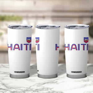 Haiti Flag Crest Tumbler Cup Haitian Pride National Heritage Patriotic Graphic