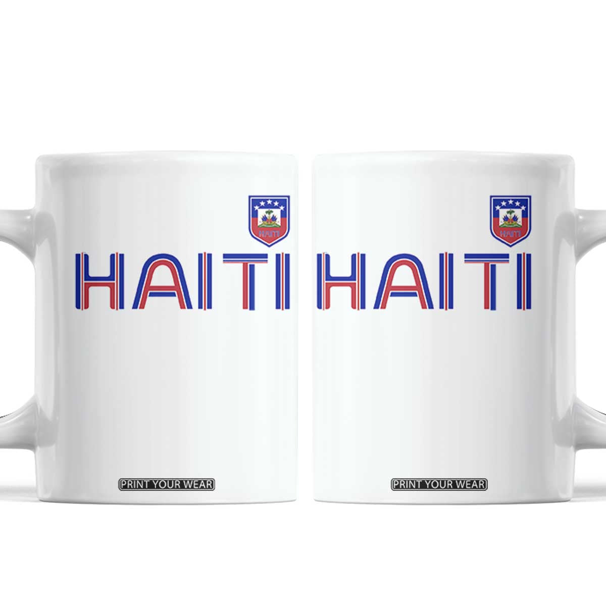 Haiti Flag Crest Coffee Mug Haitian Pride National Heritage Patriotic Graphic