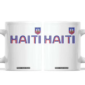 Haiti Flag Crest Coffee Mug Haitian Pride National Heritage Patriotic Graphic