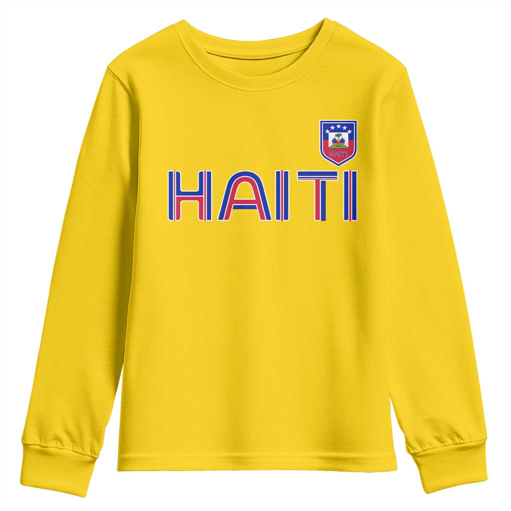Haiti Flag Crest Youth Sweatshirt Haitian Pride National Heritage Patriotic Graphic