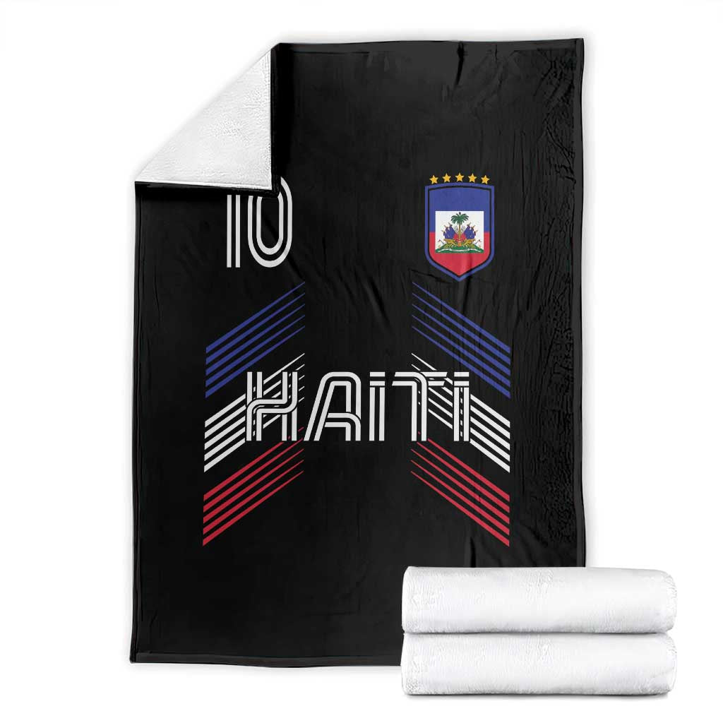 Haiti Soccer Throw Blanket Haitian Football Fan Pride National Team Support Graphic