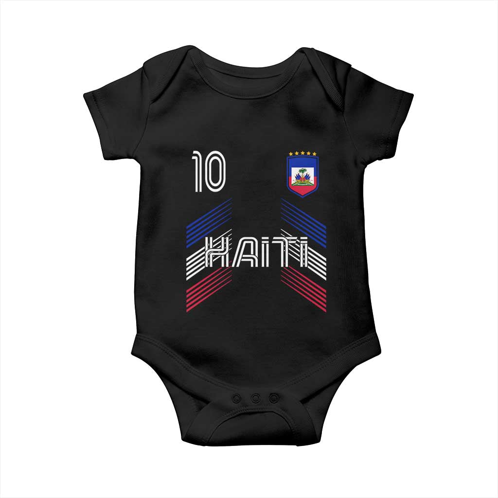 Haiti Soccer Baby Onesie Haitian Football Fan Pride National Team Support Graphic TS10 Black Print Your Wear