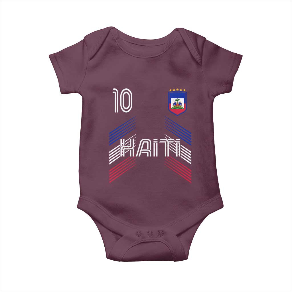 Haiti Soccer Baby Onesie Haitian Football Fan Pride National Team Support Graphic