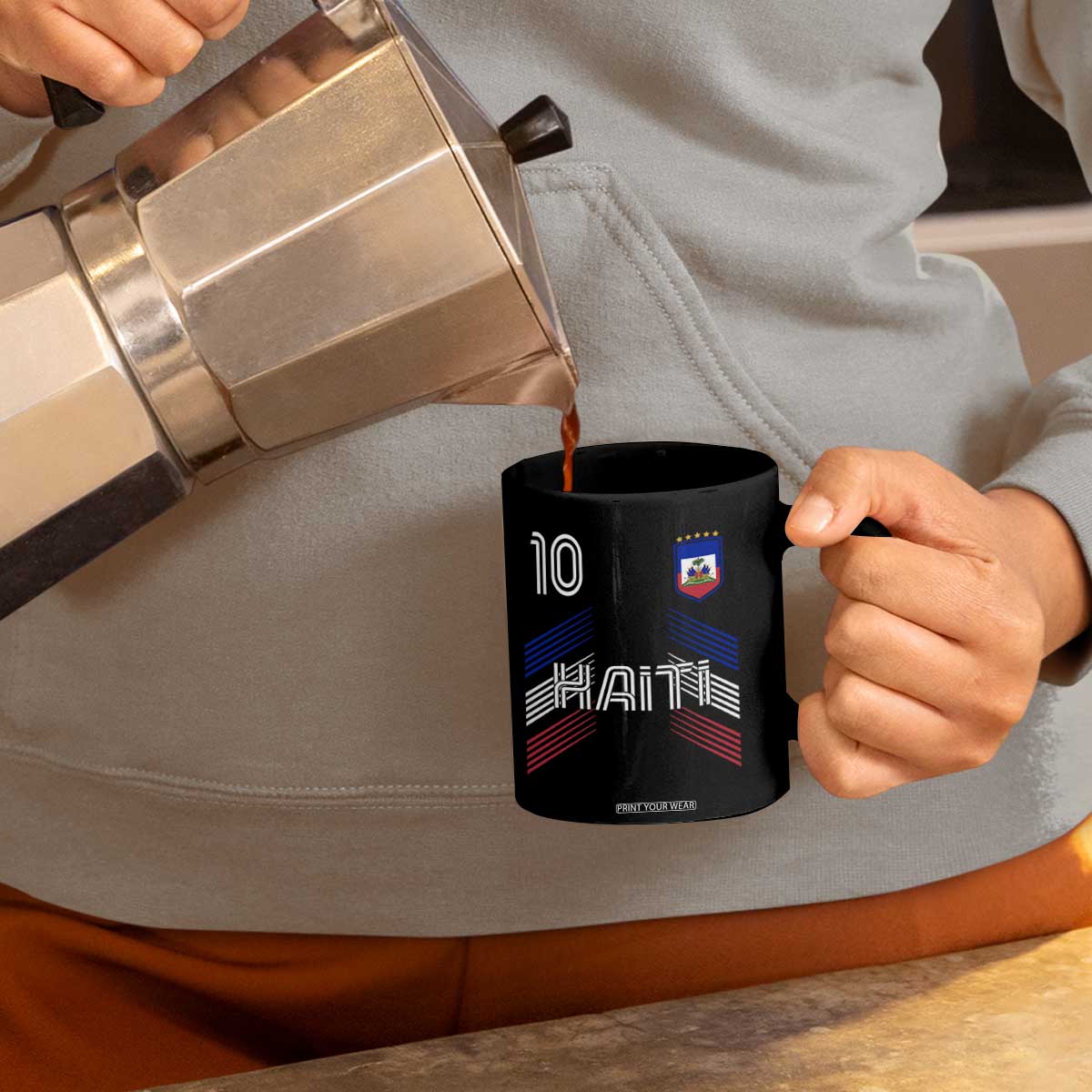 Haiti Soccer Coffee Mug Haitian Football Fan Pride National Team Support Graphic