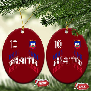 Haiti Soccer Ceramic Ornament Haitian Football Fan Pride National Team Support Graphic