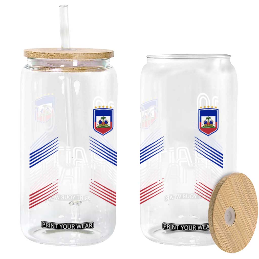 Haiti Soccer Glass Can Haitian Football Fan Pride National Team Support Graphic