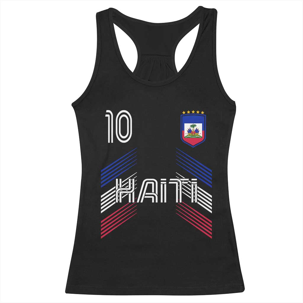 Haiti Soccer Racerback Tank Top Haitian Football Fan Pride National Team Support Graphic