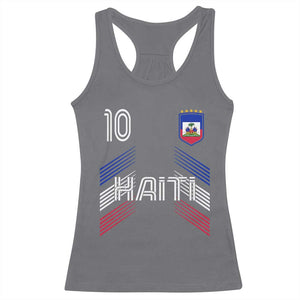 Haiti Soccer Racerback Tank Top Haitian Football Fan Pride National Team Support Graphic