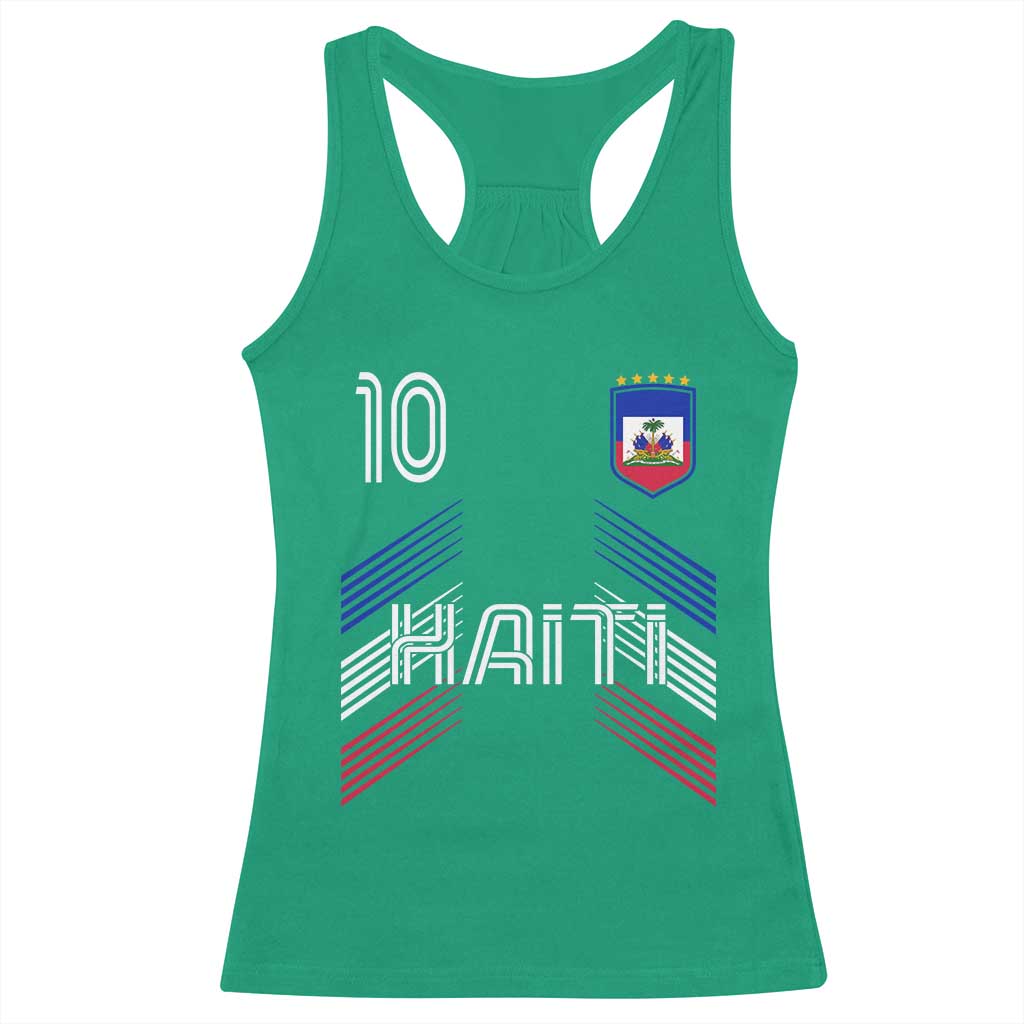 Haiti Soccer Racerback Tank Top Haitian Football Fan Pride National Team Support Graphic