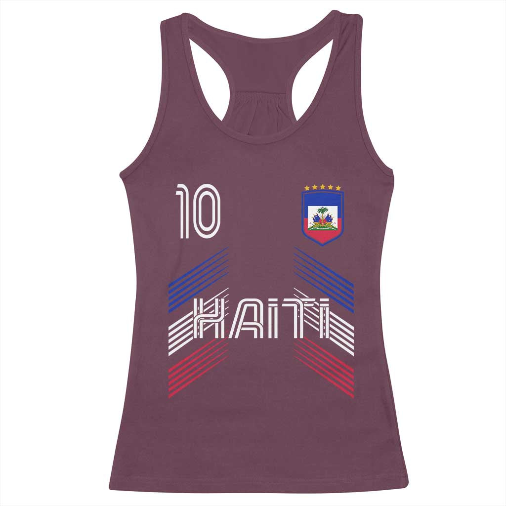 Haiti Soccer Racerback Tank Top Haitian Football Fan Pride National Team Support Graphic
