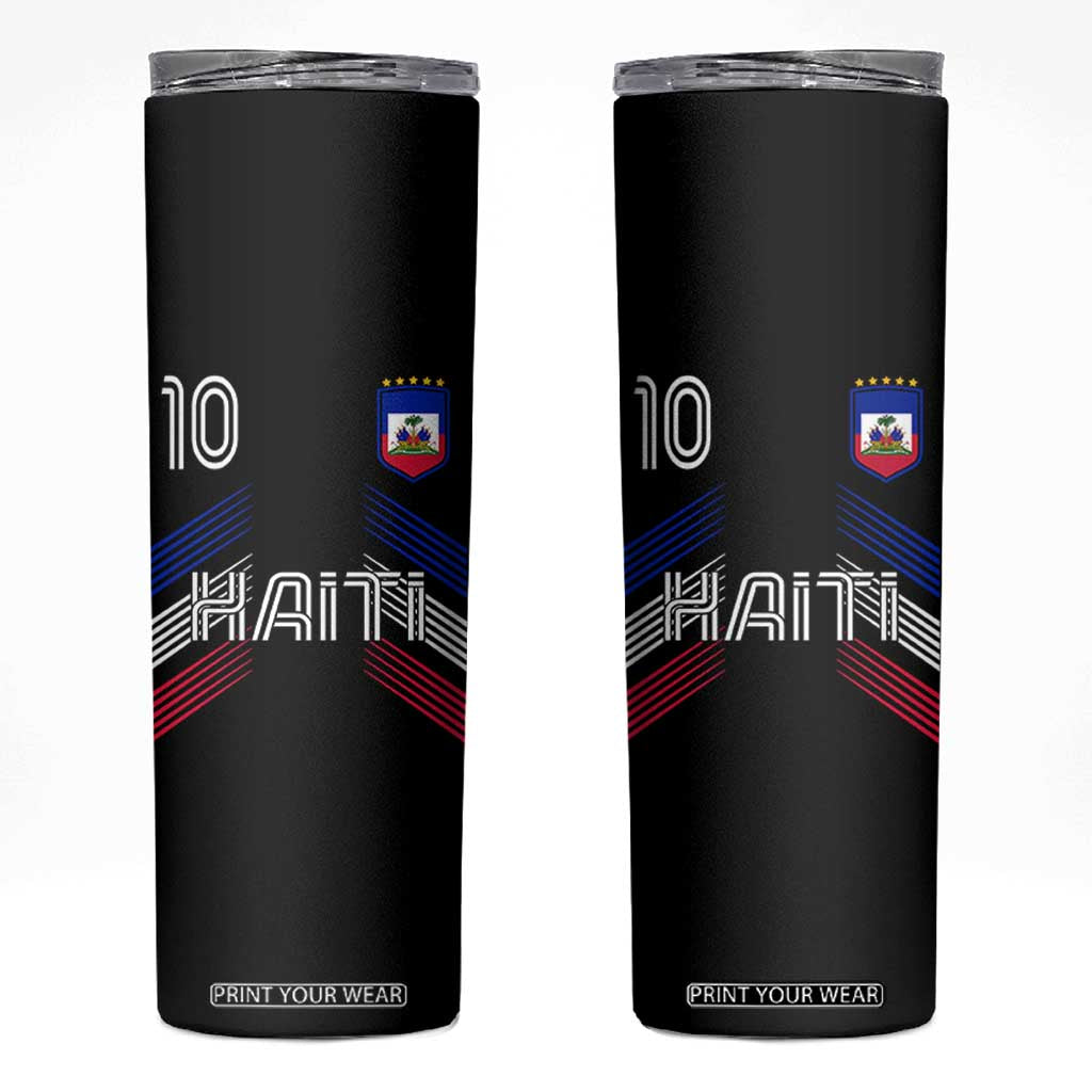 Haiti Soccer Skinny Tumbler Haitian Football Fan Pride National Team Support Graphic