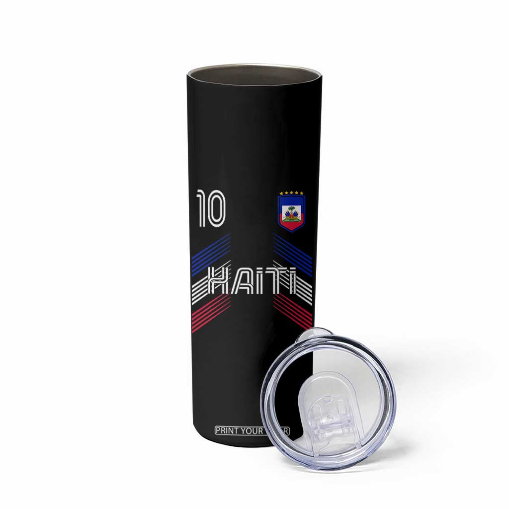 Haiti Soccer Skinny Tumbler Haitian Football Fan Pride National Team Support Graphic