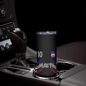 Haiti Soccer Skinny Tumbler Haitian Football Fan Pride National Team Support Graphic