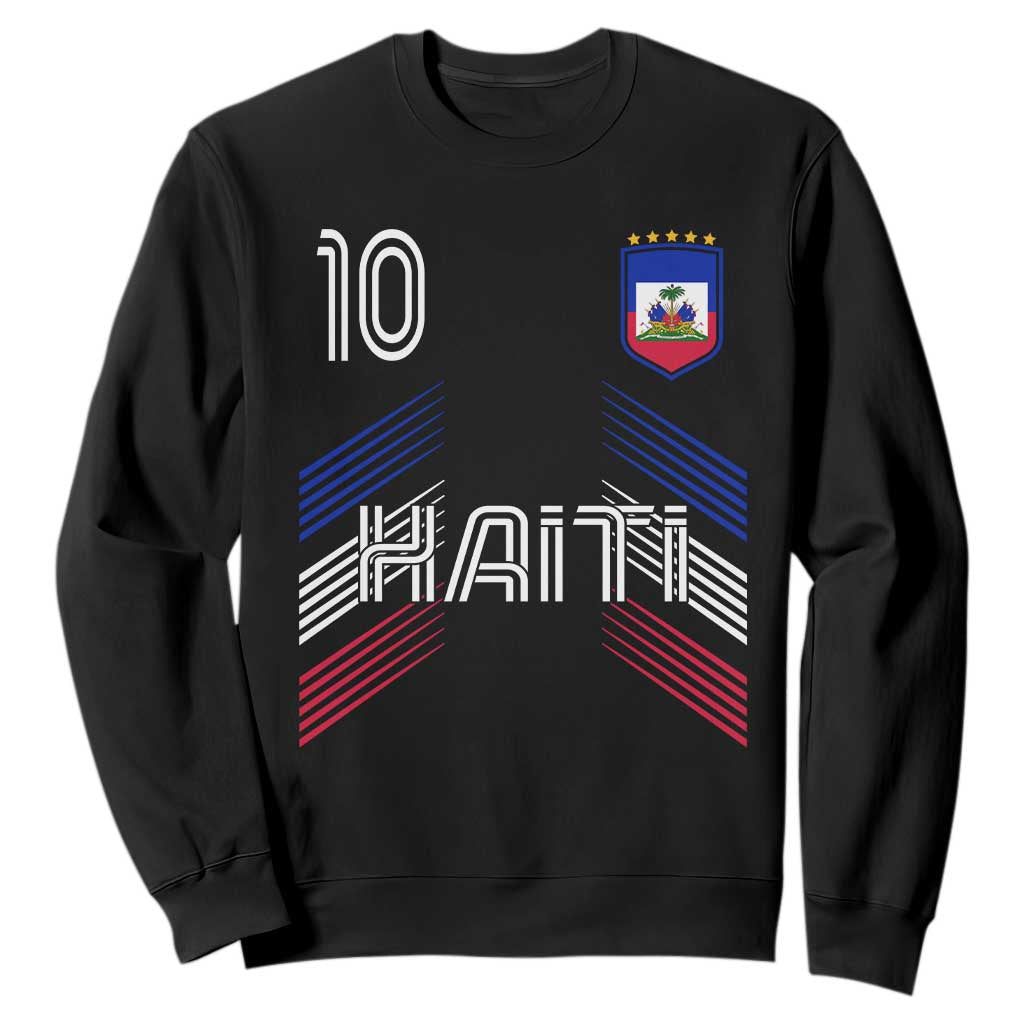 Haiti Soccer Sweatshirt Haitian Football Fan Pride National Team Support Graphic