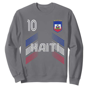 Haiti Soccer Sweatshirt Haitian Football Fan Pride National Team Support Graphic