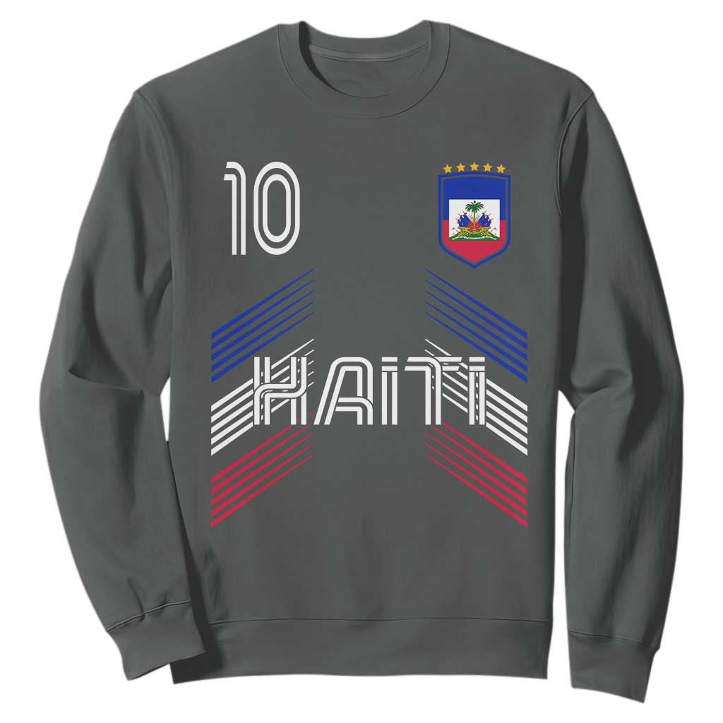 Haiti Soccer Sweatshirt Haitian Football Fan Pride National Team Support Graphic