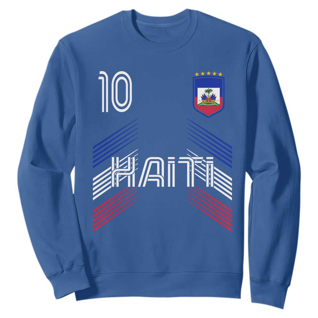 Haiti Soccer Sweatshirt Haitian Football Fan Pride National Team Support Graphic