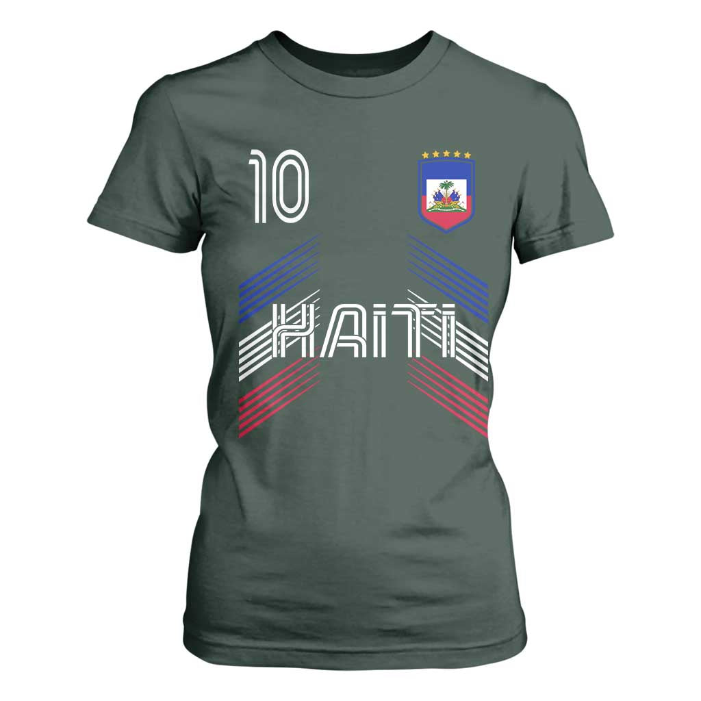 Haiti Soccer T Shirt For Women Haitian Football Fan Pride National Team Support Graphic