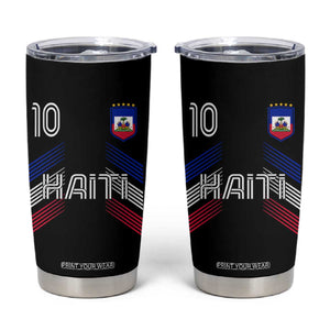 Haiti Soccer Tumbler Cup Haitian Football Fan Pride National Team Support Graphic
