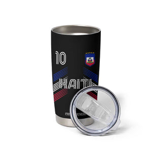 Haiti Soccer Tumbler Cup Haitian Football Fan Pride National Team Support Graphic