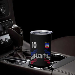 Haiti Soccer Tumbler Cup Haitian Football Fan Pride National Team Support Graphic
