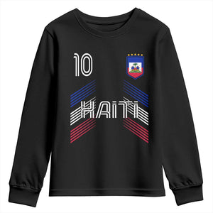 Haiti Soccer Youth Sweatshirt Haitian Football Fan Pride National Team Support Graphic