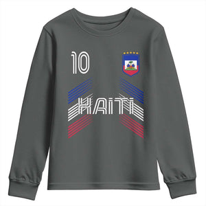 Haiti Soccer Youth Sweatshirt Haitian Football Fan Pride National Team Support Graphic