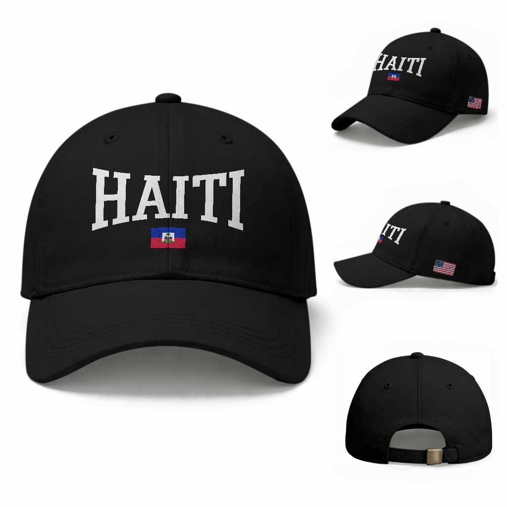Haiti Haitian Flag Caribbean Souvenir Baseball Cap Vintage Varsity Sports