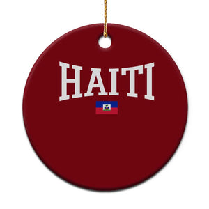 Haiti Haitian Flag Caribbean Souvenir Ceramic Ornament Vintage Varsity Sports