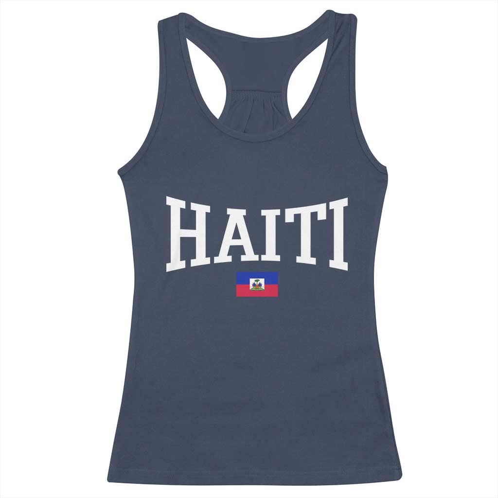 Haiti Haitian Flag Caribbean Souvenir Racerback Tank Top Vintage Varsity Sports