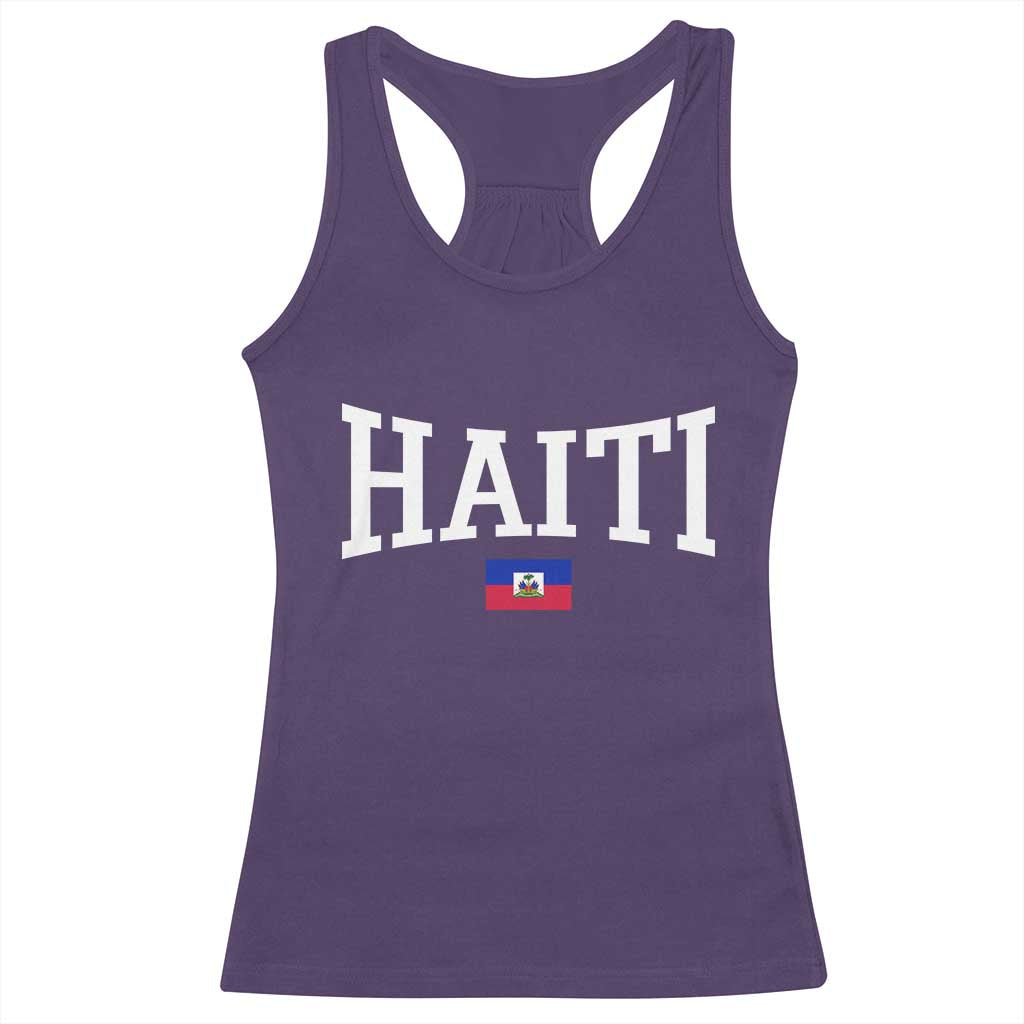 Haiti Haitian Flag Caribbean Souvenir Racerback Tank Top Vintage Varsity Sports