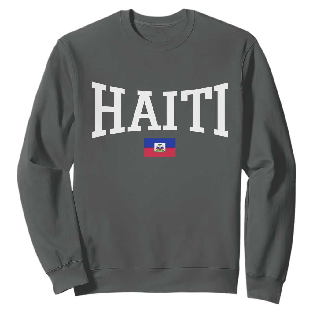 Haiti Haitian Flag Caribbean Souvenir Sweatshirt Vintage Varsity Sports