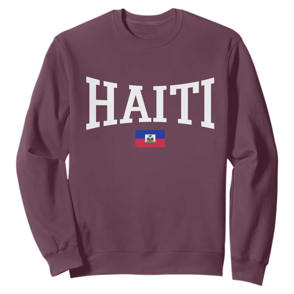 Haiti Haitian Flag Caribbean Souvenir Sweatshirt Vintage Varsity Sports