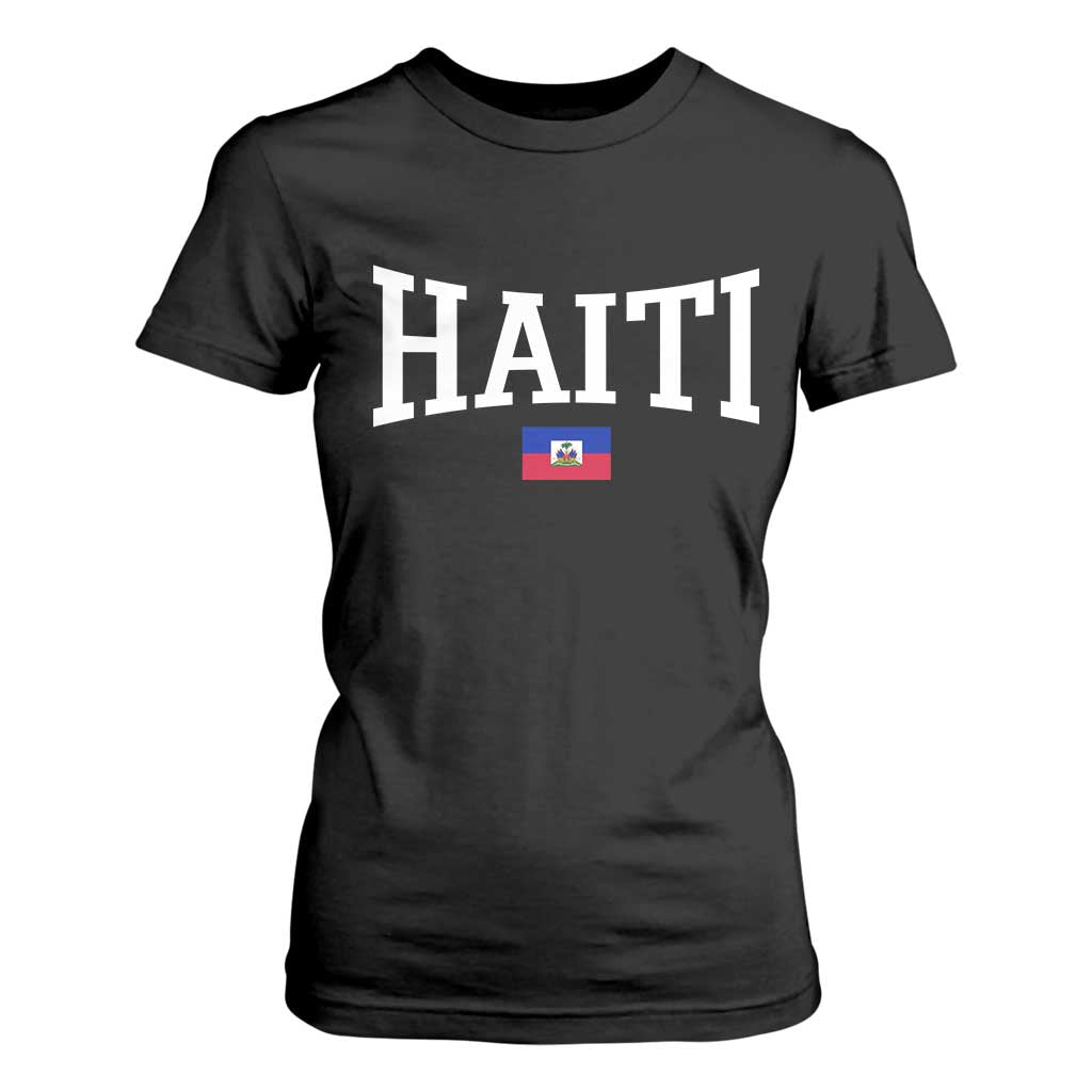 Haiti Haitian Flag Caribbean Souvenir T Shirt For Women Vintage Varsity Sports