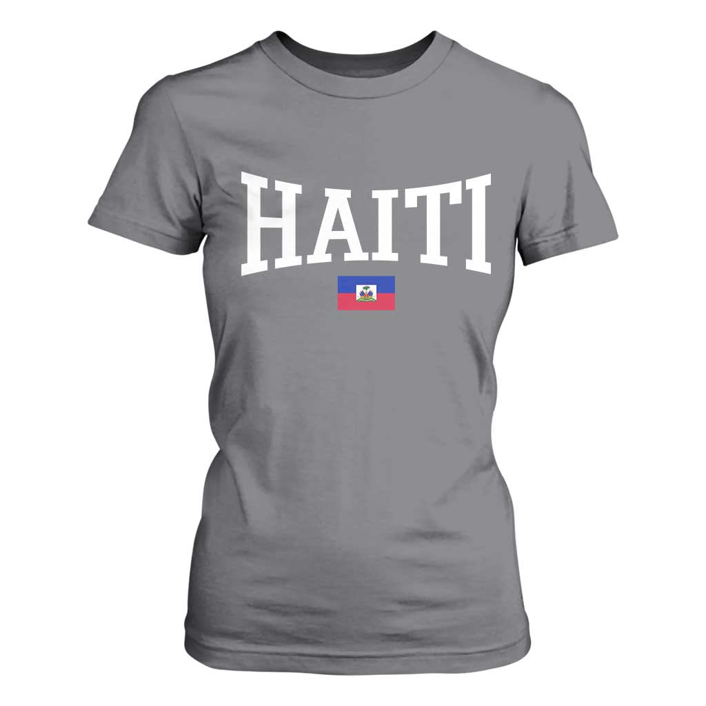 Haiti Haitian Flag Caribbean Souvenir T Shirt For Women Vintage Varsity Sports