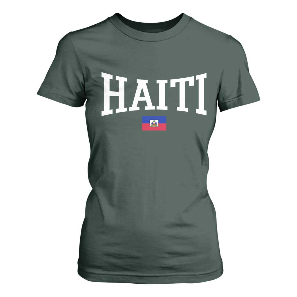 Haiti Haitian Flag Caribbean Souvenir T Shirt For Women Vintage Varsity Sports