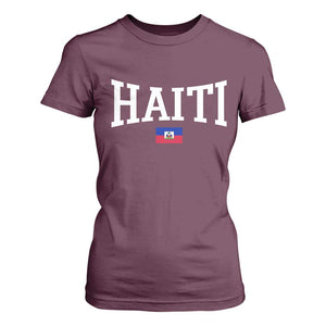 Haiti Haitian Flag Caribbean Souvenir T Shirt For Women Vintage Varsity Sports